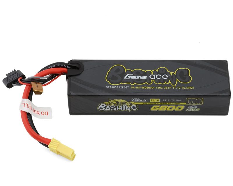 Gens Ace G-Tech 3S Bashing Hardcase LiPo Battery 120C (11.1V/6800mAh) w/EC5 Connector (D1B)