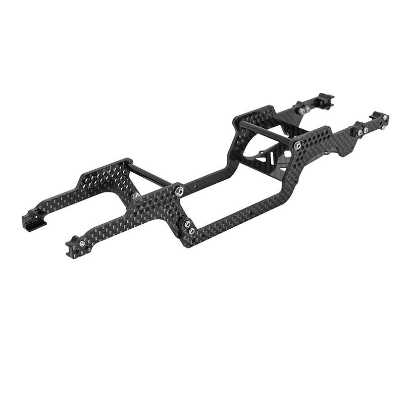 INJORA Universal LCG Carbon Fiber Chassis Frame Kit For 1/18 TRX4M &amp; Lay Down Servos (A5)