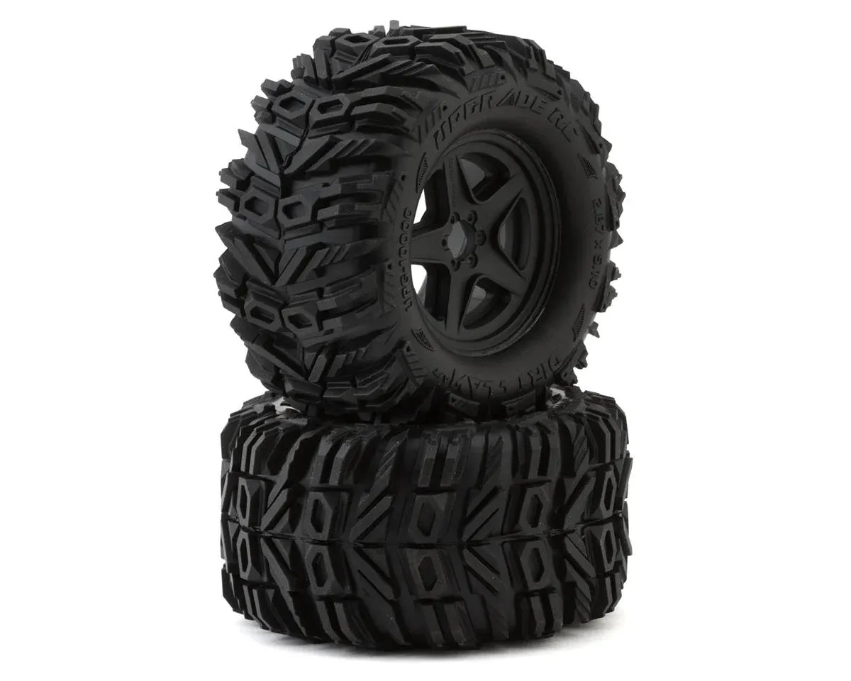 UpGrade RC Dirt Claw 2.8&quot; Pre-Mounted All-Terrain Tires w/5-Star Wheels (2) (17mm/14mm/12mm Hex)
