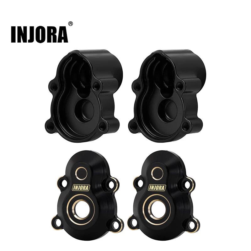 INJORA Brass Rear Outer Portal Housing Set For 1/18 Redcat Ascent18 - Black