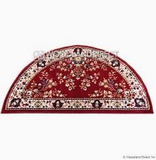 Hearth Rug -  Half Round ORIENTAL -  Burgundy  (44 x 22)