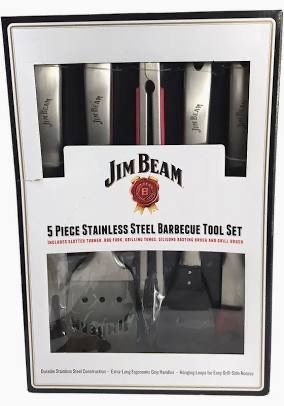 Jim beam 5piece stainless steel bbq and grilling tools