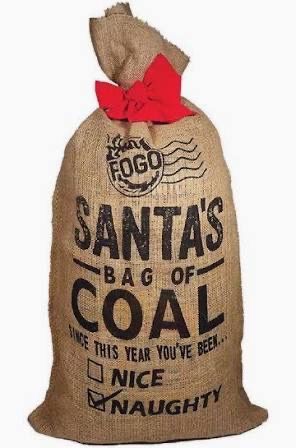 SANTA'S BAG OF COAL - just the bag