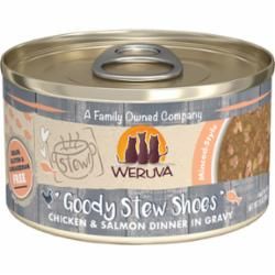 WERUVA CAT STEW! GOODY STEW SHOES CHICKEN &amp; SALMON 2.8OZ