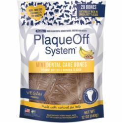 PRODEN DOG PLAQUEOFF MINI DENTAL BONE PEANUT BUTTER 12OZ