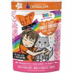 WERUVA BFF CAT OMG SWEET CHEEKS TUNA &amp; SALMON 3OZ POUCH