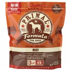 PRIMAL DOG FROZEN NUGGET BEEF 3LB