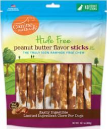 CANINE NATRL HIDE FREE D 5&quot; PNUT BTTR STICK 40pk