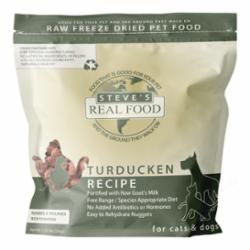 STEVES REAL FOOD DOG CAT FREEZE-DRIED NUGGETS TURDUCKEN 1.25LB