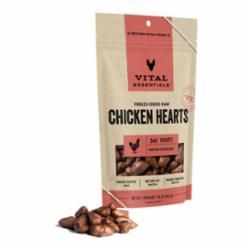 VITAL ESSENTIALS DOG FREEZE-DRIED TREAT CHICKEN HEARTS 3.75OZ