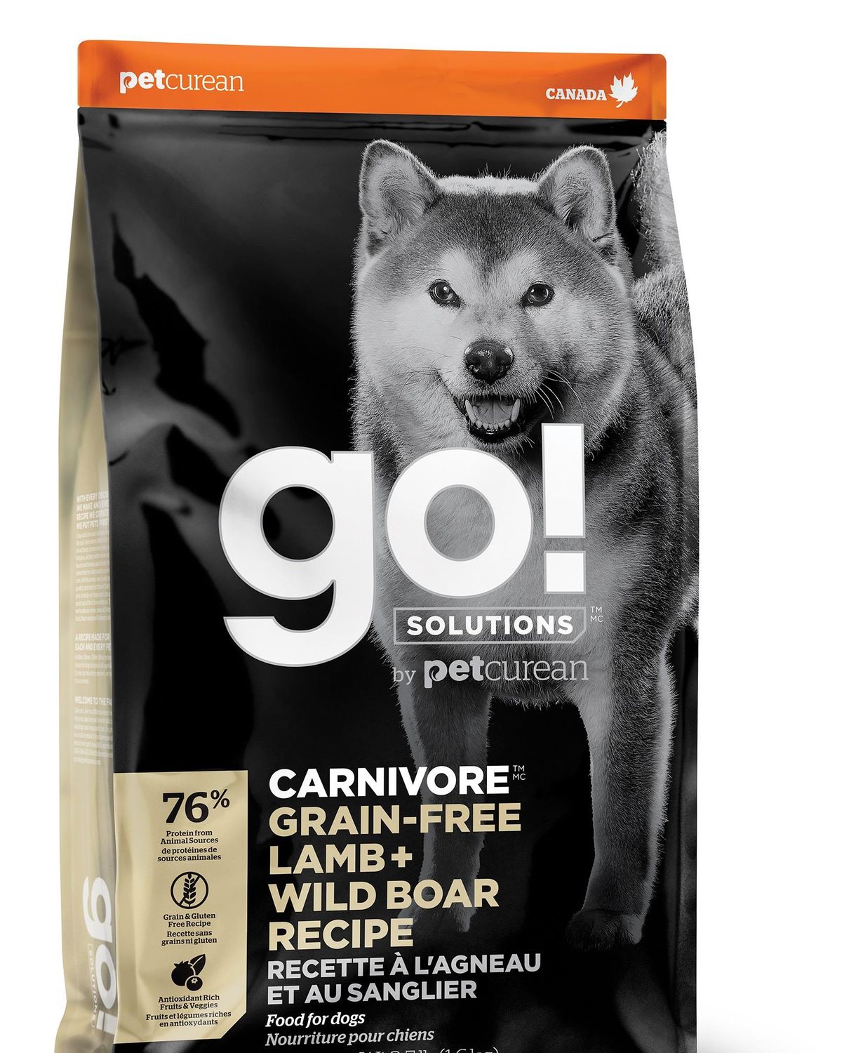 Go! Carnivore Grain Free Lamb + Wild Boar Recipe for Dogs 22 lb