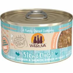 WERUVA CAT STEW! STEWS CLUES TURKEY, CHICKEN &amp; SALMON 2.8OZ
