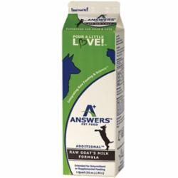 ANSWERS DOG CAT FROZEN ADDITIONAL GOAT MILK 1 QUART