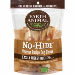 EARTH ANIMAL DOG NO-HIDE VENISON 4 INCHES 2 PACK