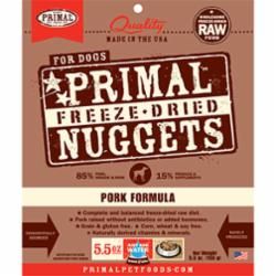 PRIMAL DOG FREEZE-DRIED NUGGET PORK 5.5OZ