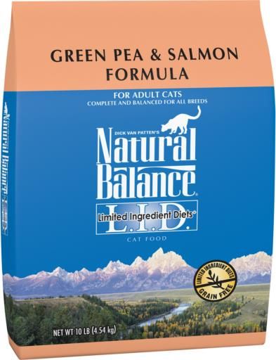 Natural Balance LID Green Pea &amp; Salmon Dry Cat 10 lb