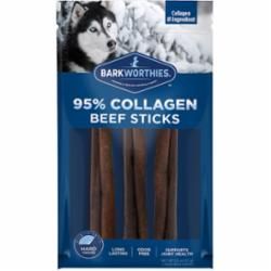 BARKWORTHIES DOG COLLAGEN BEEF STICK 6IN 3PK