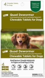 BAYER QUAD DEWORMER 22.7mg 4ct. SMALL DOG