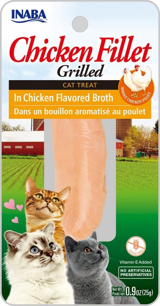Inaba Grilled Chicken Fillet in Chicken Broth Cat Treat .9oz