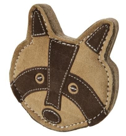Ethical Spot Dura-Fuse Leather Chunky Raccoon Dog Toy 5&quot;