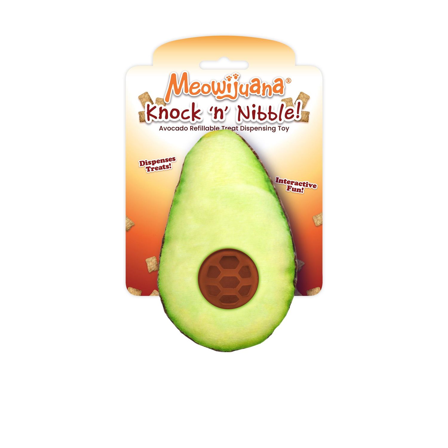 Meowijuana Knock &#39;N Nibble Avocado Treat Dispenser Cat Toy