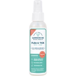 WONDERCIDE DOG &amp; CAT CEDARWOOD FLEA &amp; TICK SPRAY FOR PETS + HOME WITH NATURAL ESSENTIAL OILS 4OZ