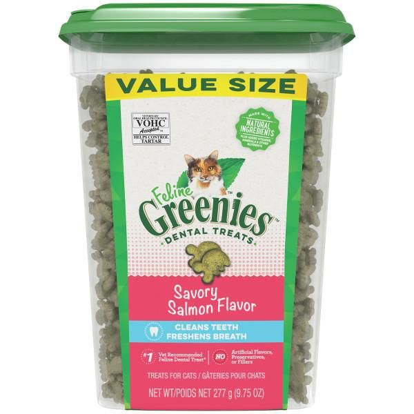 Greenies Feline Salmon Treat Jumbo Tub