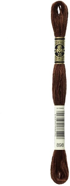 DMC 898 Very Dark Coffee Brown