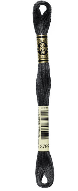 DMC 3799 Very Dark Pewter Gray