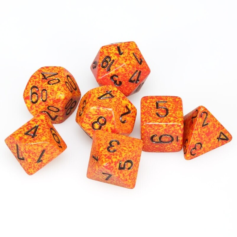Speckled Fire Polyhedral 7-die set