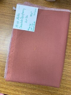 14 ct Aida - Chocolate Raspberry PER FAT QUARTER