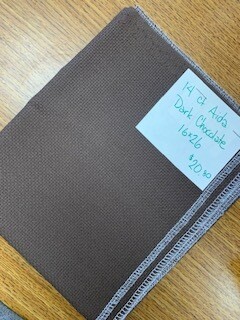 14 ct Aida - Dark Chocolate 16 x 26