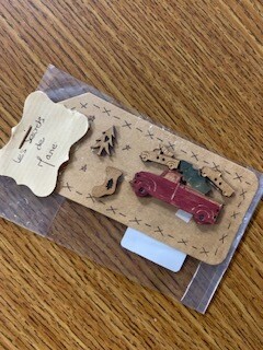 Wood Truck Buttons (Painted or Natural)