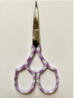 Purple Gingham Embroidery Scissors