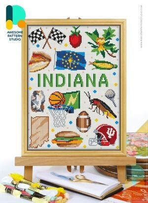 Indiana Collection Cross Stitch Pattern