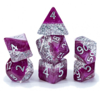 Halfsies Dice Wine - 7 polhedral dice set