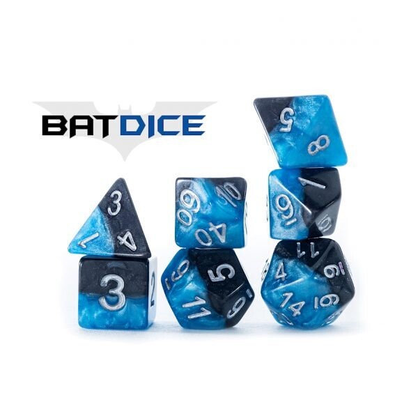 Halfsies Dice Batdice - 7 polyhedral dice set