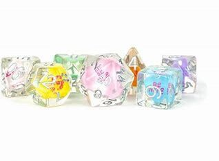 16mm Resin Polyhedral Dice Set - Love Dice