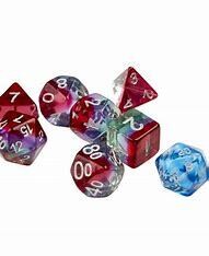 Polyhedral Dice Set Watermelon