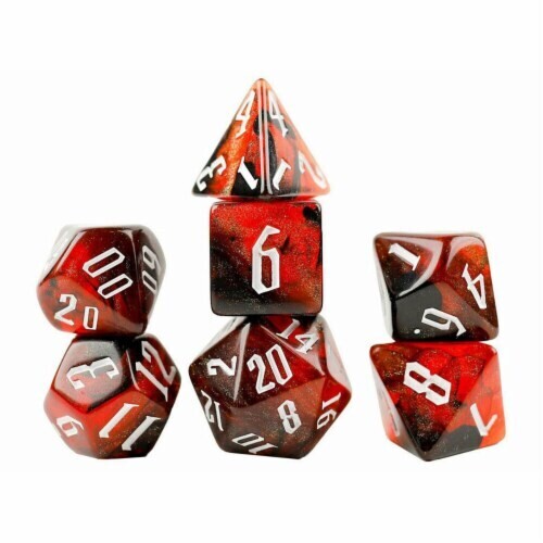 Polyhedral Dice Set Cherry Nebula