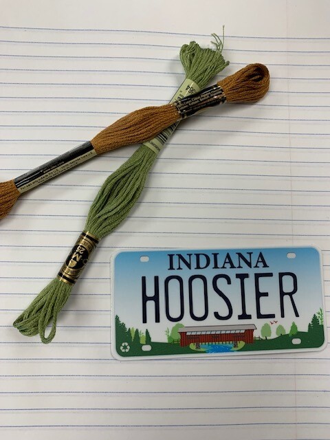 Hoosier License Plate Sticker