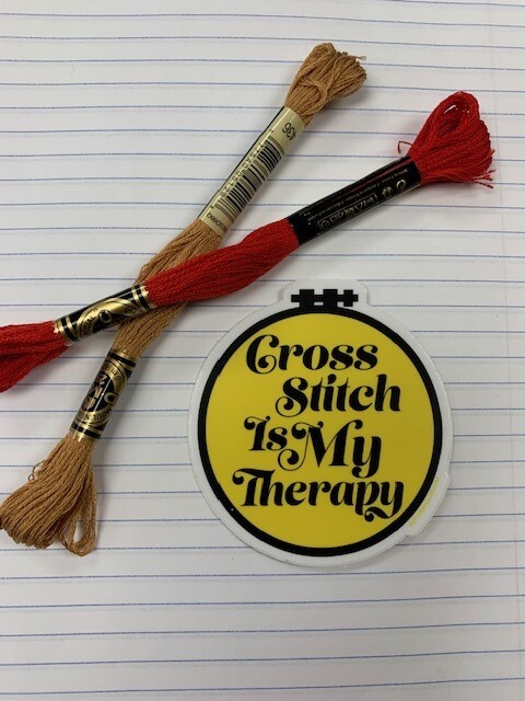 Cross Stitch is My Therapy Sticker