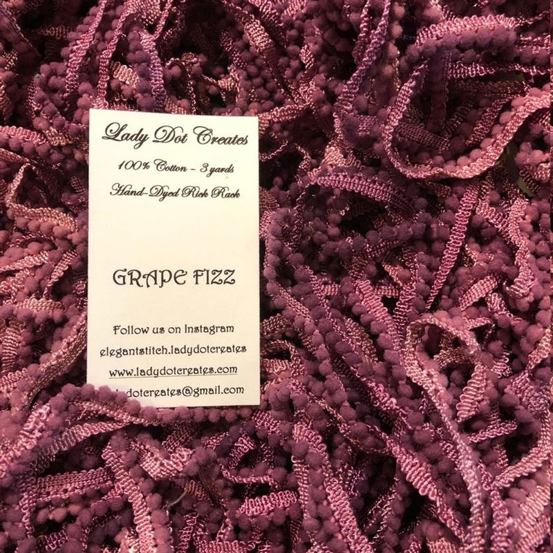 Grape Fizz Mini Pom Poms - 2 yrds