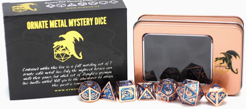 Solid Metal Molded Mystery Dice Set (sample pictured, items will vary)