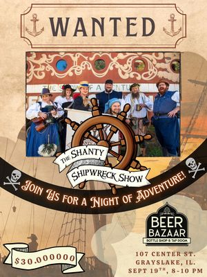 Talk Like a Pirate Day Event in Grayslake: The Shanty Shipwreck Show!