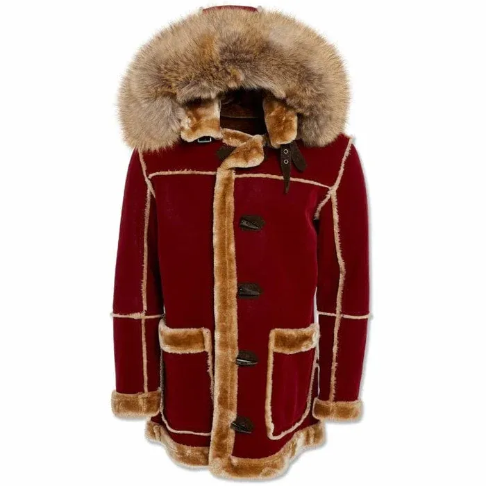 Jordan Craig Men Denali Shearling Jacket ( Burgandy )