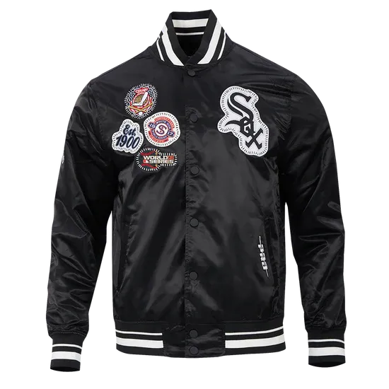 PRO STANDARD MLB CHICAGO WHITE SOX DIY PICK STITCH MEN&#39;S RIB SATIN JACKET
