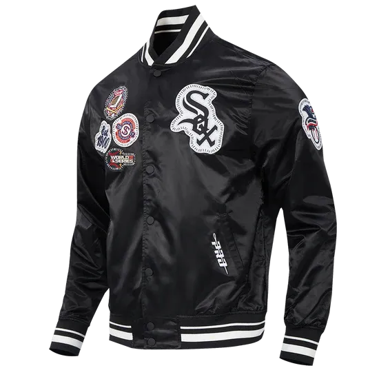 PRO STANDARD MLB CHICAGO WHITE SOX DIY PICK STITCH MEN'S RIB SATIN JACKET