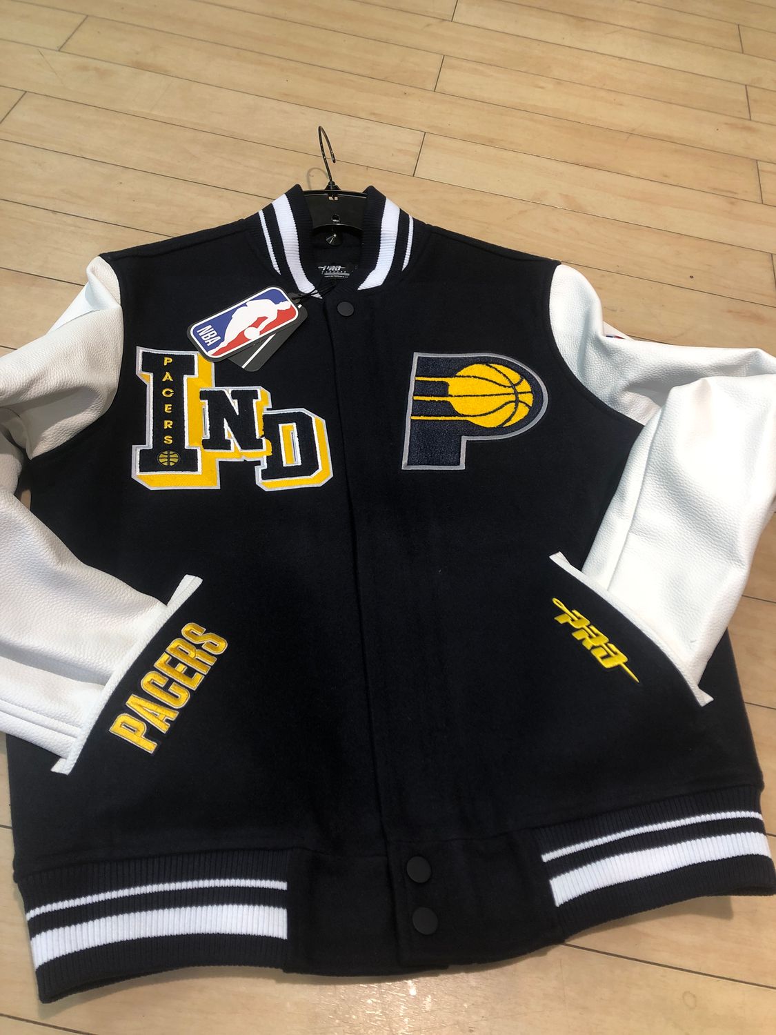 INDIANA PACERS RIB WOOL VARSITY JACKET