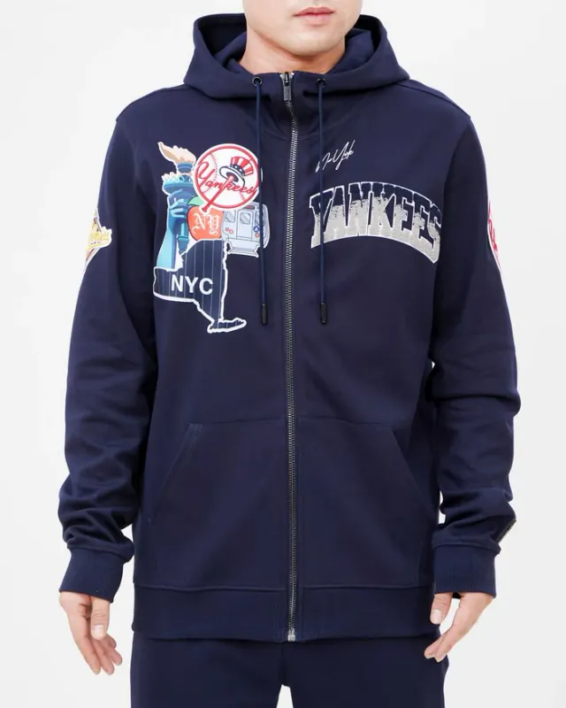 Pro Standard New York Yankees Home Town Logo Zipper Hoodie